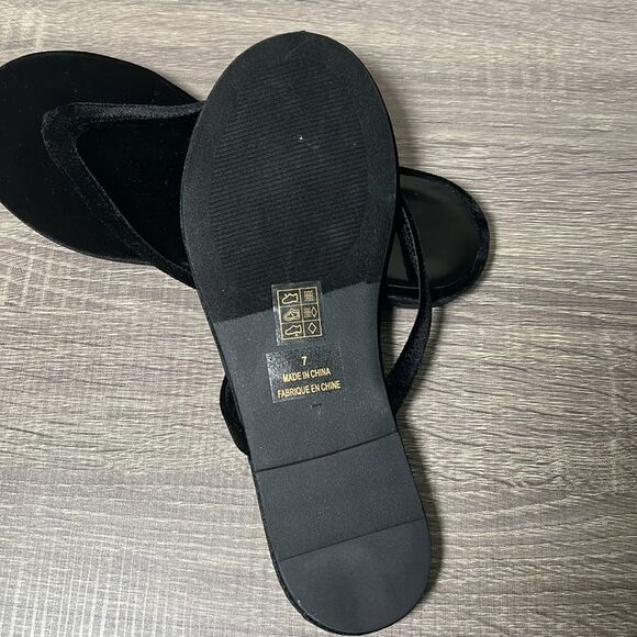 Jeffrey Campbell Kierra Velvet Thong Sandals - Picture 4 of 5